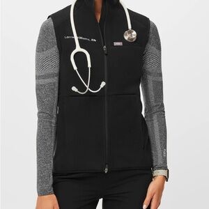 Figs Black On-Shift Fleece Vest